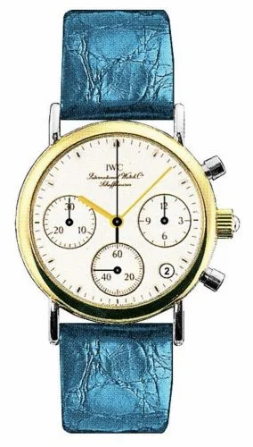 IWC Portofino Lady Chronograph MecaQuartz Stainless Steel / Yellow Gold / White / Alligator IW3730-14 (IW373014)